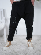 Bequeme Baggy mit aufgesetzter Tasche One Size (ca Gr. 40-44) Schwarz