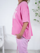 bequemes Shirt, stonewashed mit Print