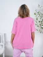 bequemes Shirt, stonewashed mit Print