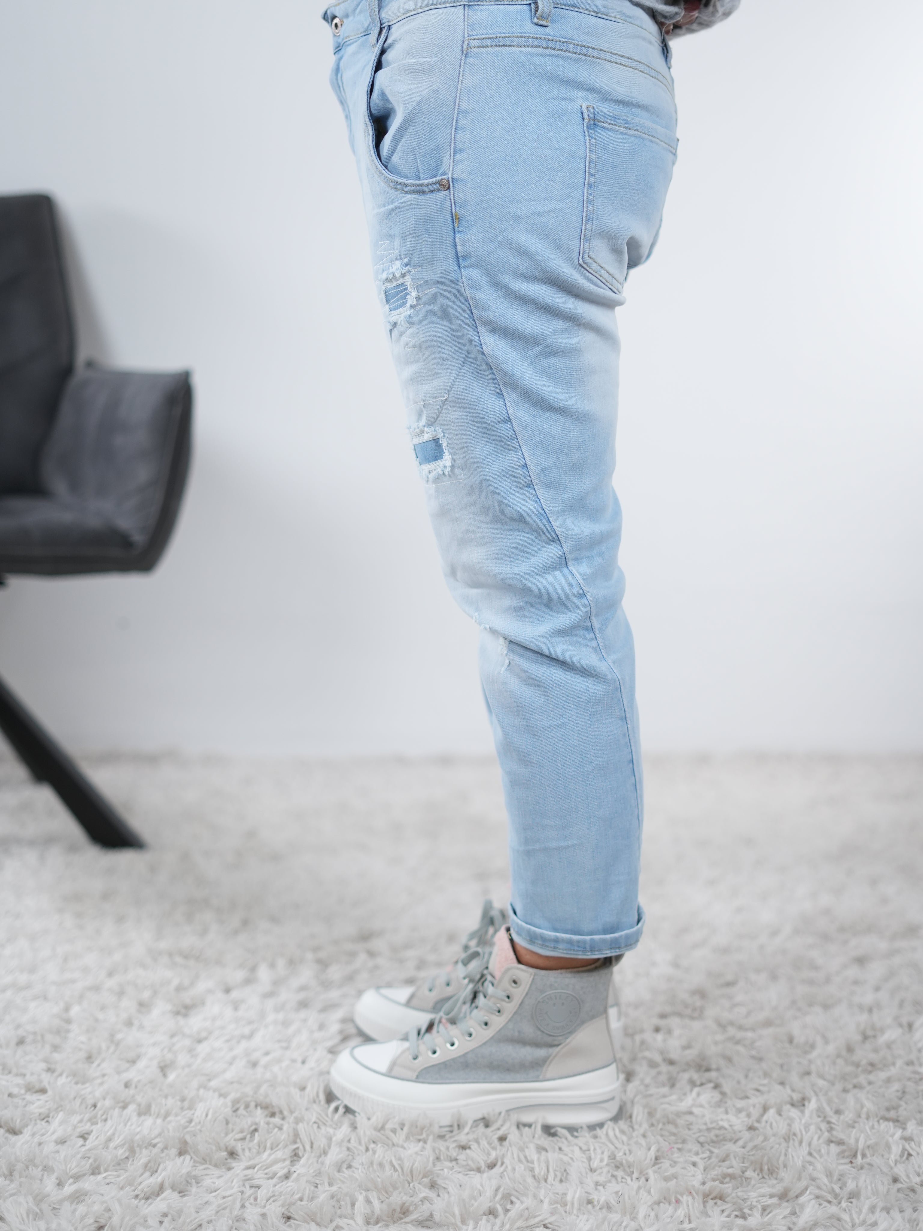 Blue Jeans mit Patch