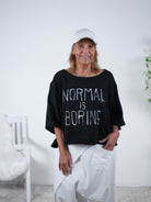 Crop Shirt mit Statement Schriftzug