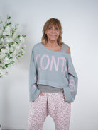 Crop Sweaty "to be continued" One Size (ca. bis Gr. 46) Grau