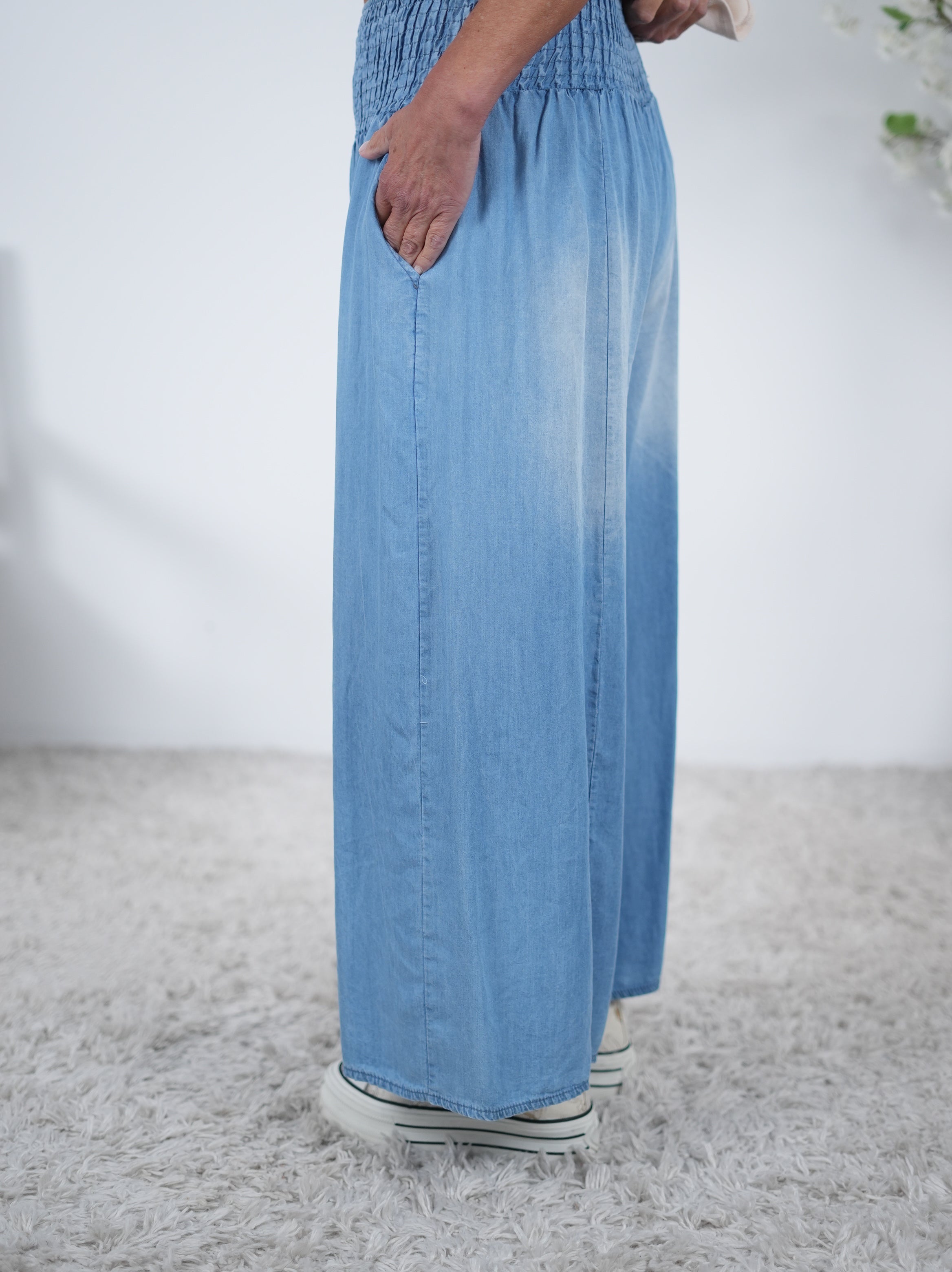 Culotte Hose in Jeans Optik