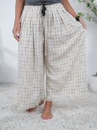 Culotte Hose mit breitem Bündchen Einheitsgröße (ca Gr. 40-44) Beige