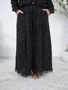 Culotte Hose mit breitem Bündchen Einheitsgröße (ca Gr. 40-44) Schwarz