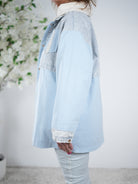 gerade geschnittene Jacke im Hemd Look