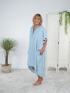 gerade geschnittenes Kleid in Jeans Optik