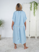 gerade geschnittenes Kleid in Jeans Optik
