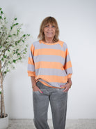 gestreiftes Sweaty mit Rundhalsausschnitt