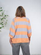 gestreiftes Sweaty mit Rundhalsausschnitt