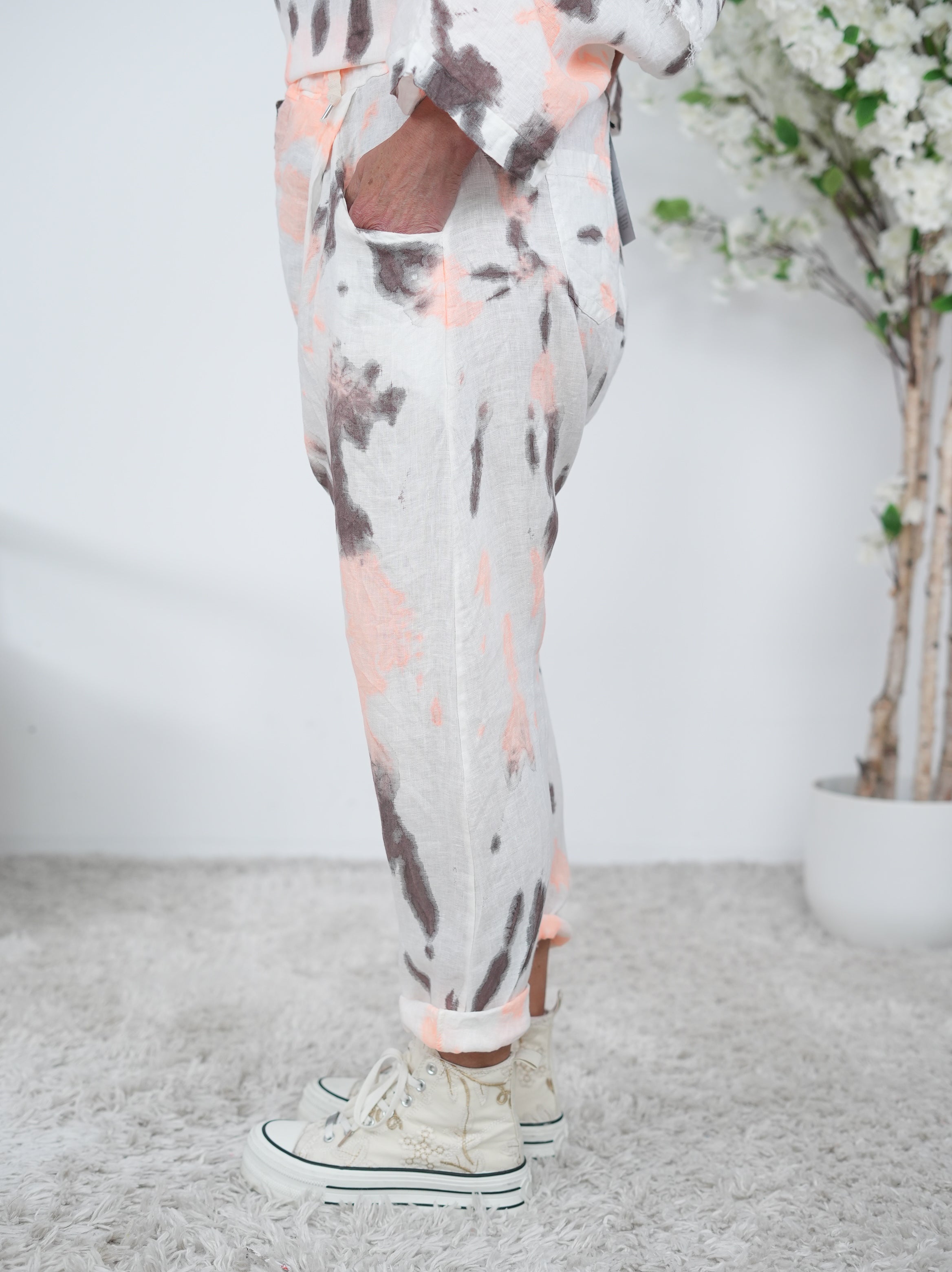 Hingucker Leinen Baggy, batik