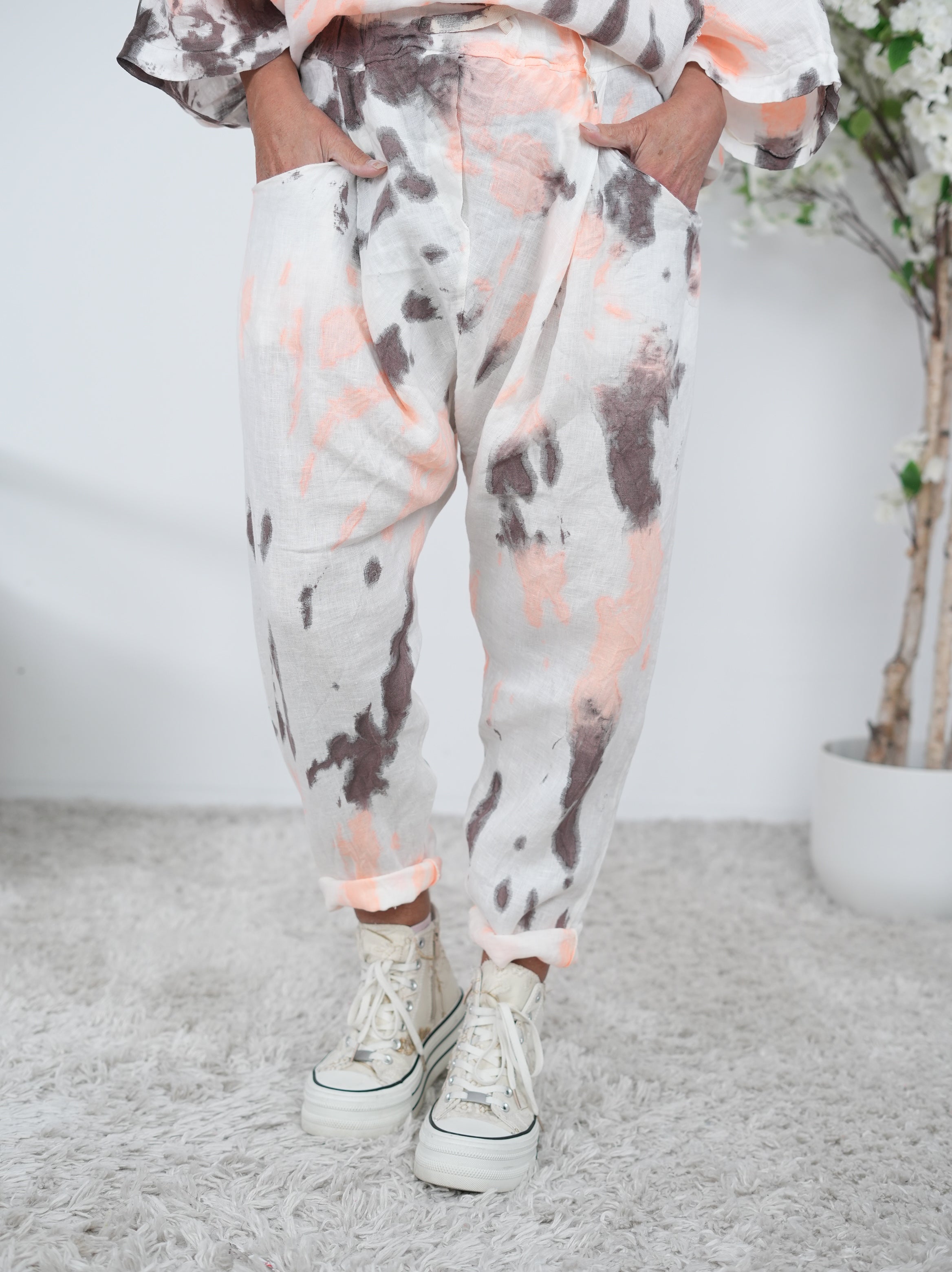 Hingucker Leinen Baggy, batik