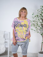 Hingucker oversize Shirt mit Gummibund am Arm