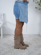 Jeans Skort mit Schnalle