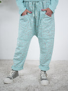 lässige Baggy im Leo Look One Size (ca Gr. 40 "oversize"-46) Türkis