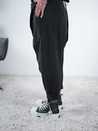 lässige Haremshose, schwarz