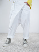 lässige Haremshose One Size (ca Gr. 38 "oversize"-44) Weiß