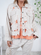 leichte Jeans Jacke im destroyed Look