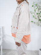 leichte Jeans Jacke im destroyed Look