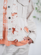 leichte Jeans Jacke im destroyed Look