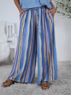 leichte Marlene Hose im Streifen Design