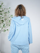 leichter Basic Hoody mit elastischem Ärmelbündchen