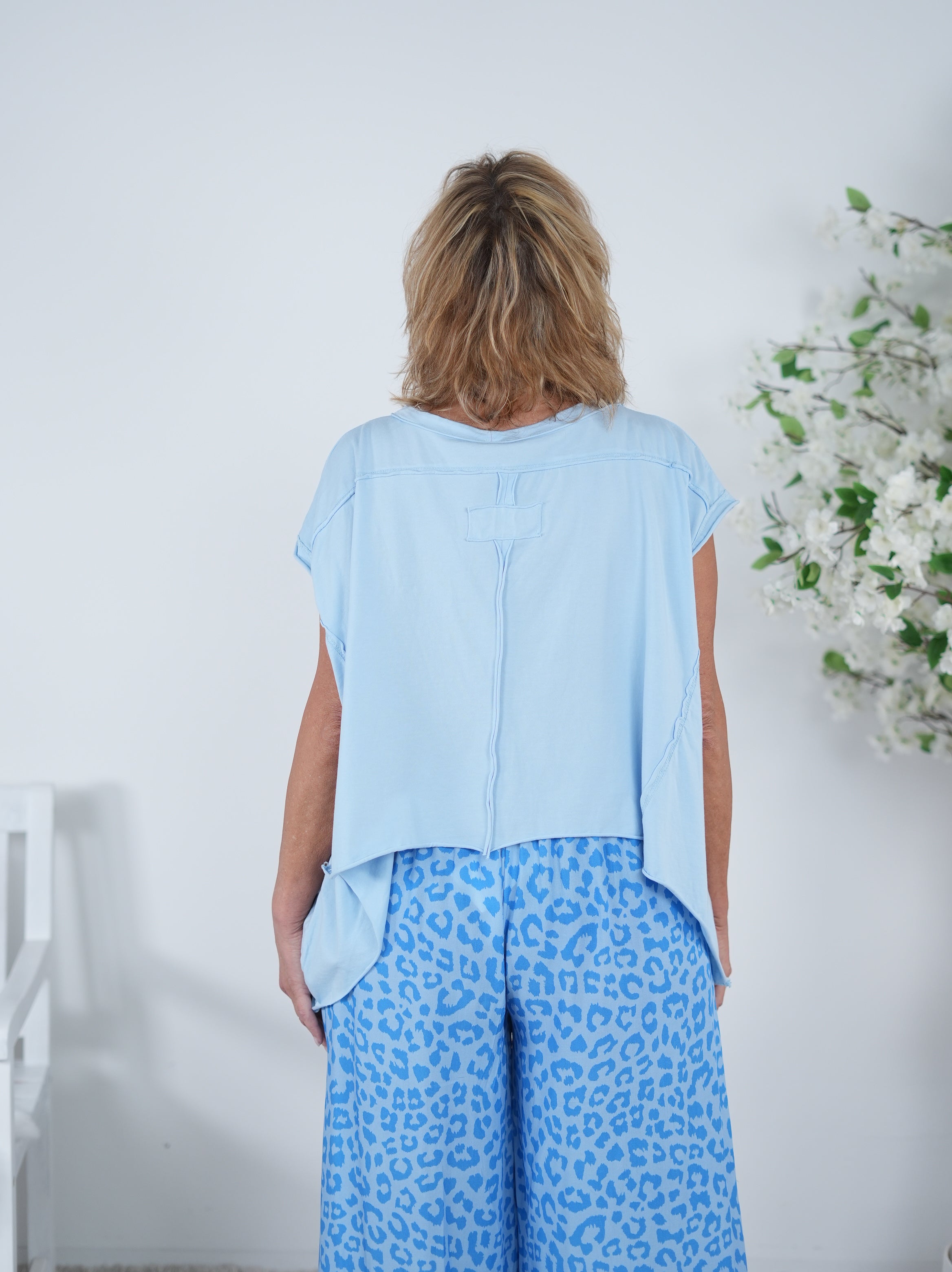 leichter Poncho, unifarben