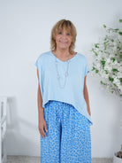 leichter Poncho, unifarben Einheitsgröße (ca Gr. 38-44) Blau