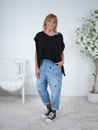 leichter Poncho, unifarben Einheitsgröße (ca Gr. 38-44) Schwarz