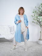 leichtes Jeans Kleid mit Knopfleiste