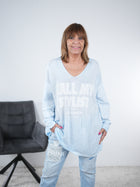 leichtes oversize Shirt im Materialmix