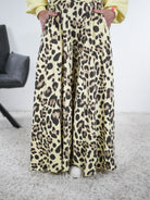 Marlene Hose im Leo Print One Size (ca Größe 38-44) Gelb