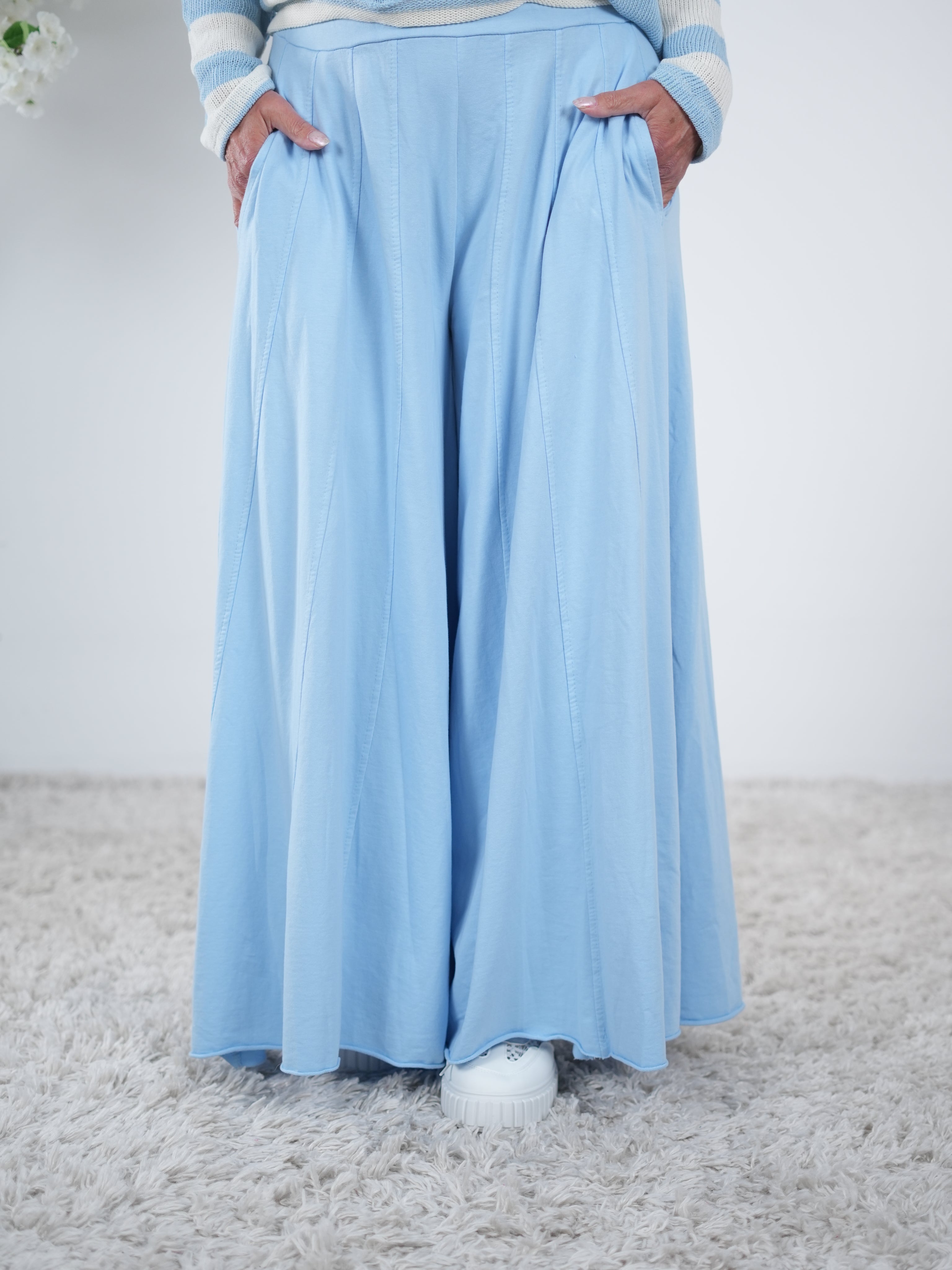 Marlene Hose, unifarben One Size (ca Größe 38 40-44) Blau