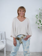 Musselin Poncho, weit geschnitten