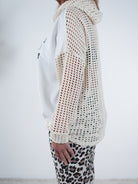 Netz Hoody im Materialmix