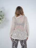 Netz Hoody im Materialmix