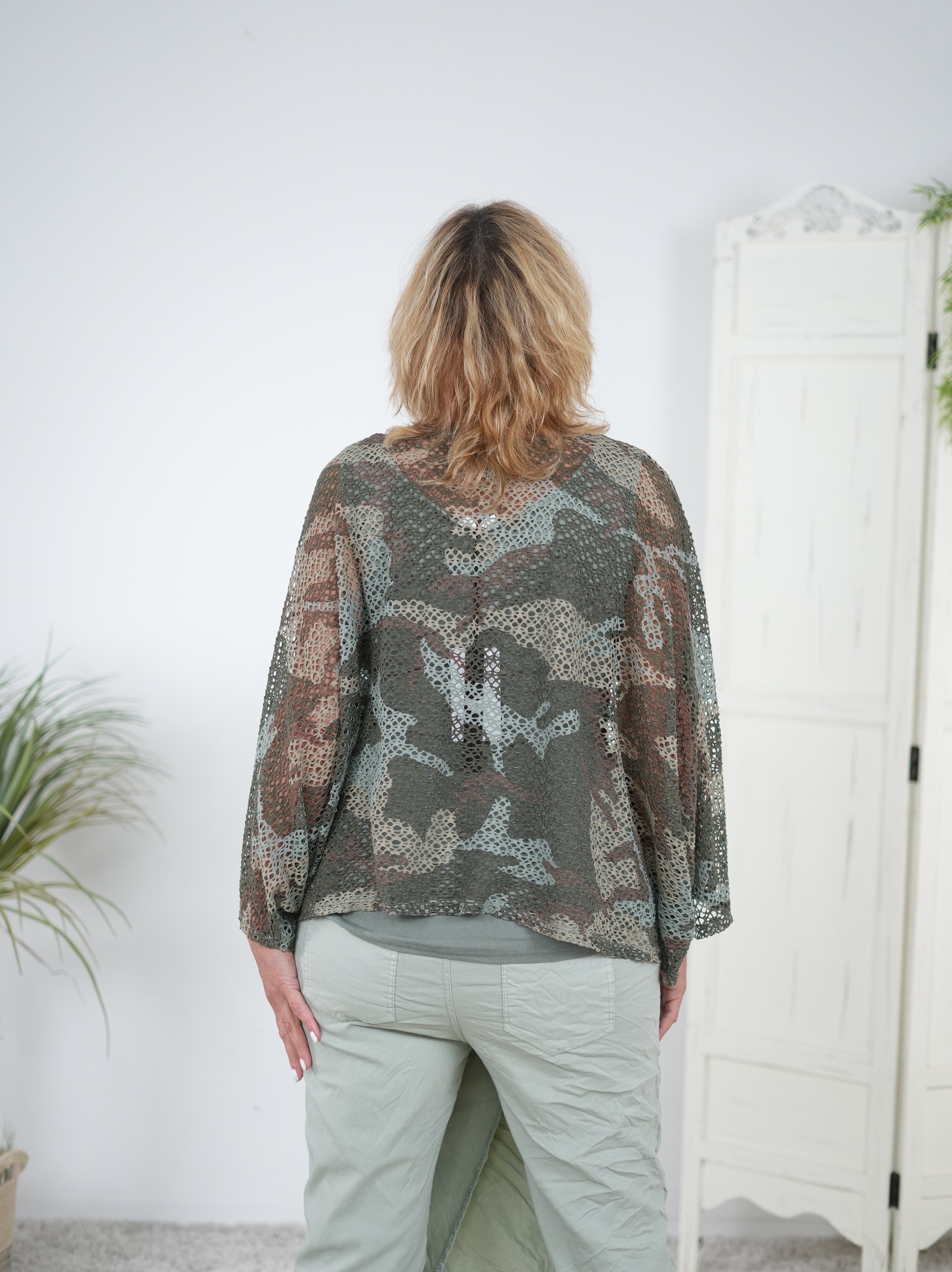 Netz Poncho in Camouflage