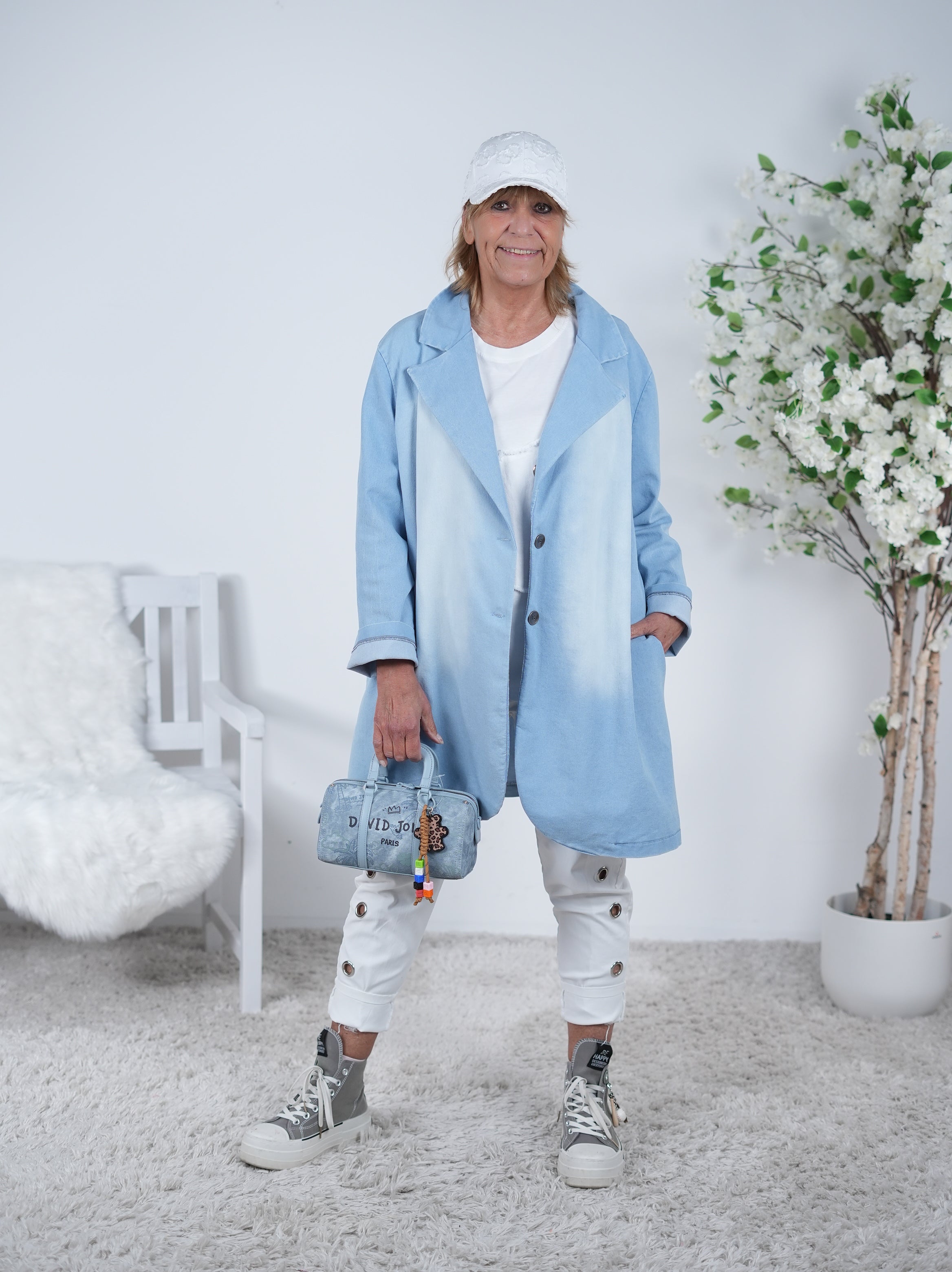 oversize Blazer im Jeans Look