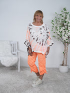 oversize Leinen Shirt, batik