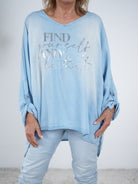 oversize Shirt im Jeans Look