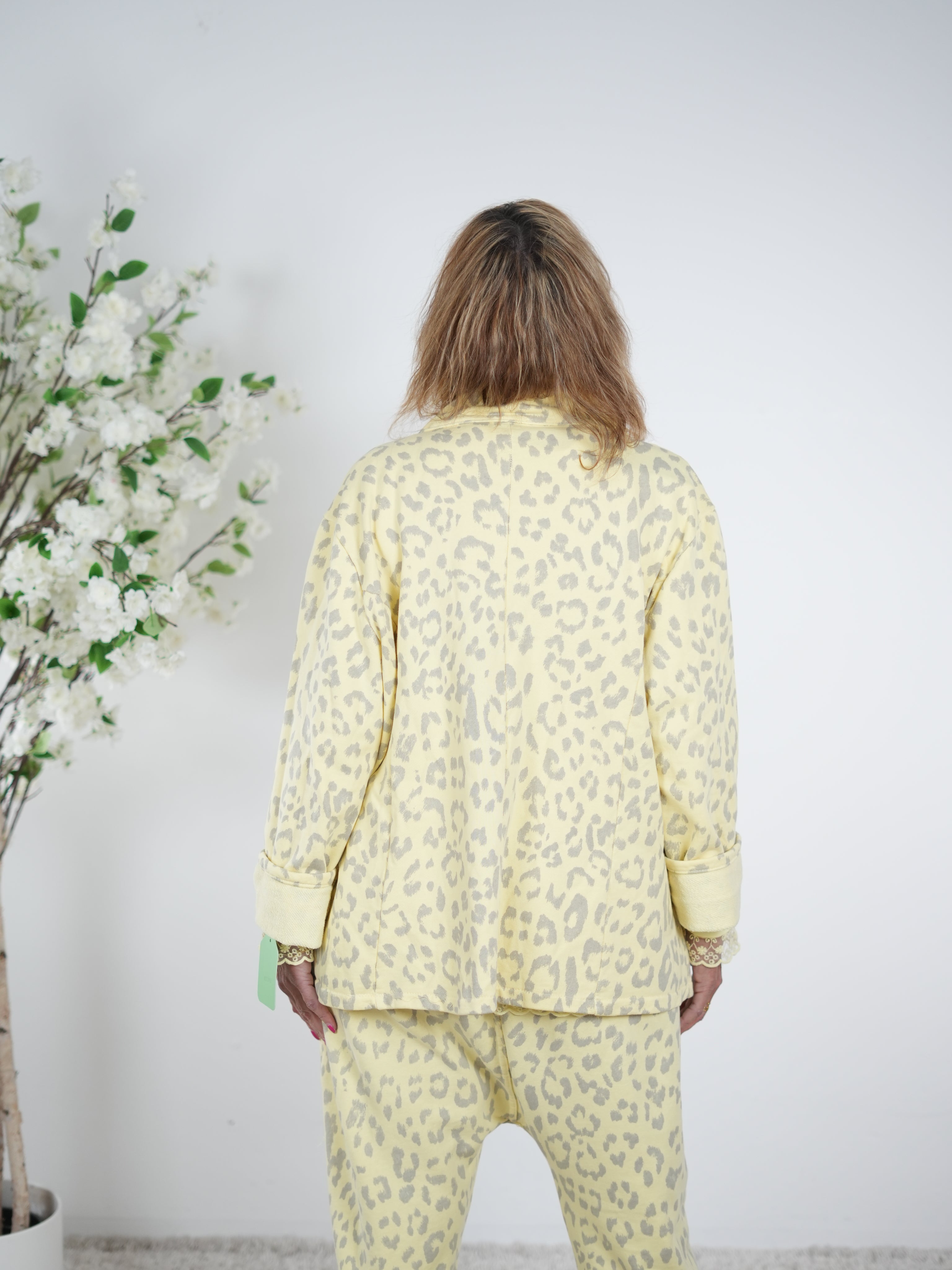 oversize Sweaty Blazer im Leo Look