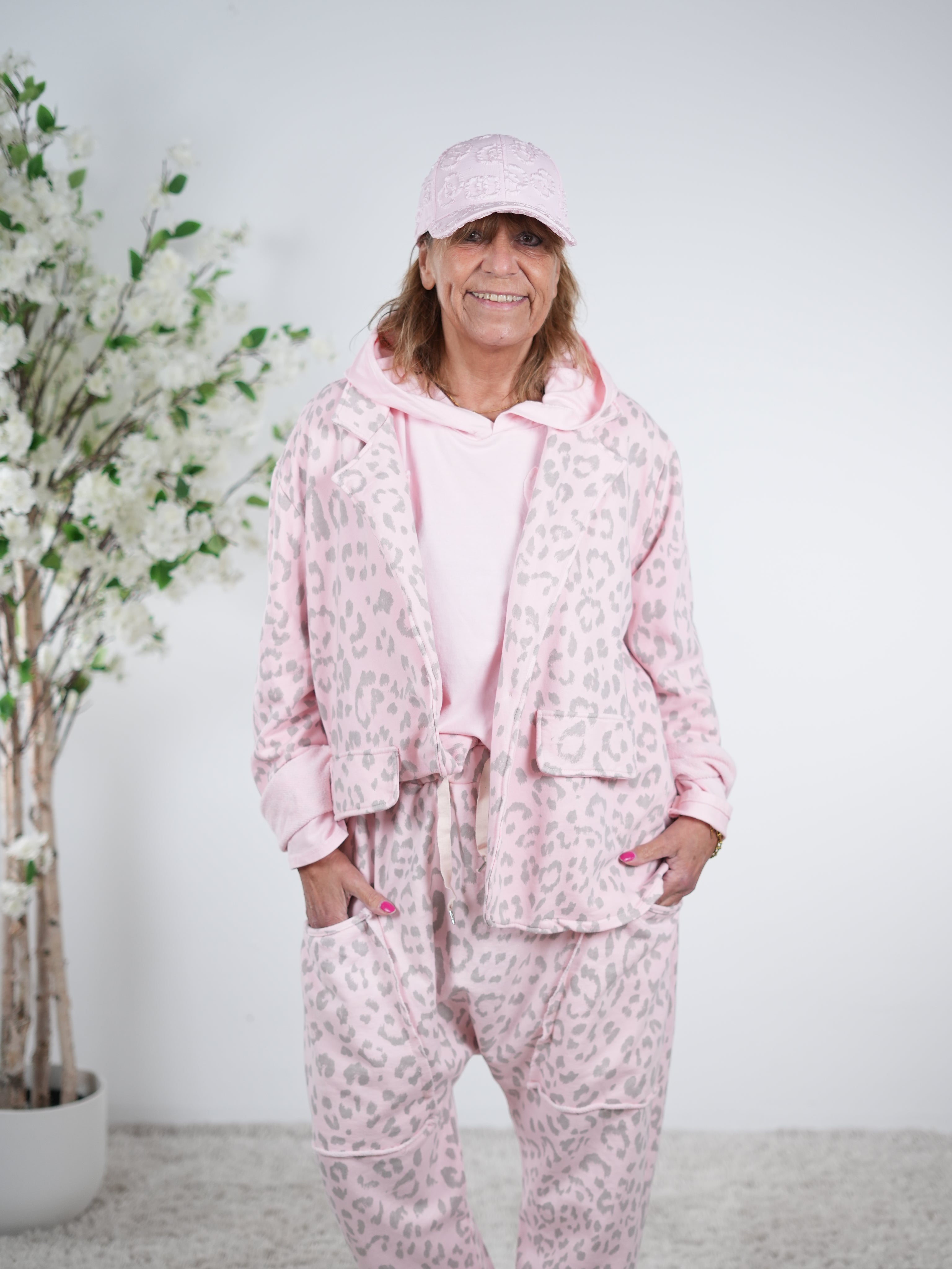 oversize Sweaty Blazer im Leo Look