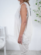oversized Top mit Spitze