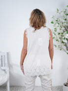 oversized Top mit Spitze