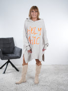 oversized Tunika mit Kapuze