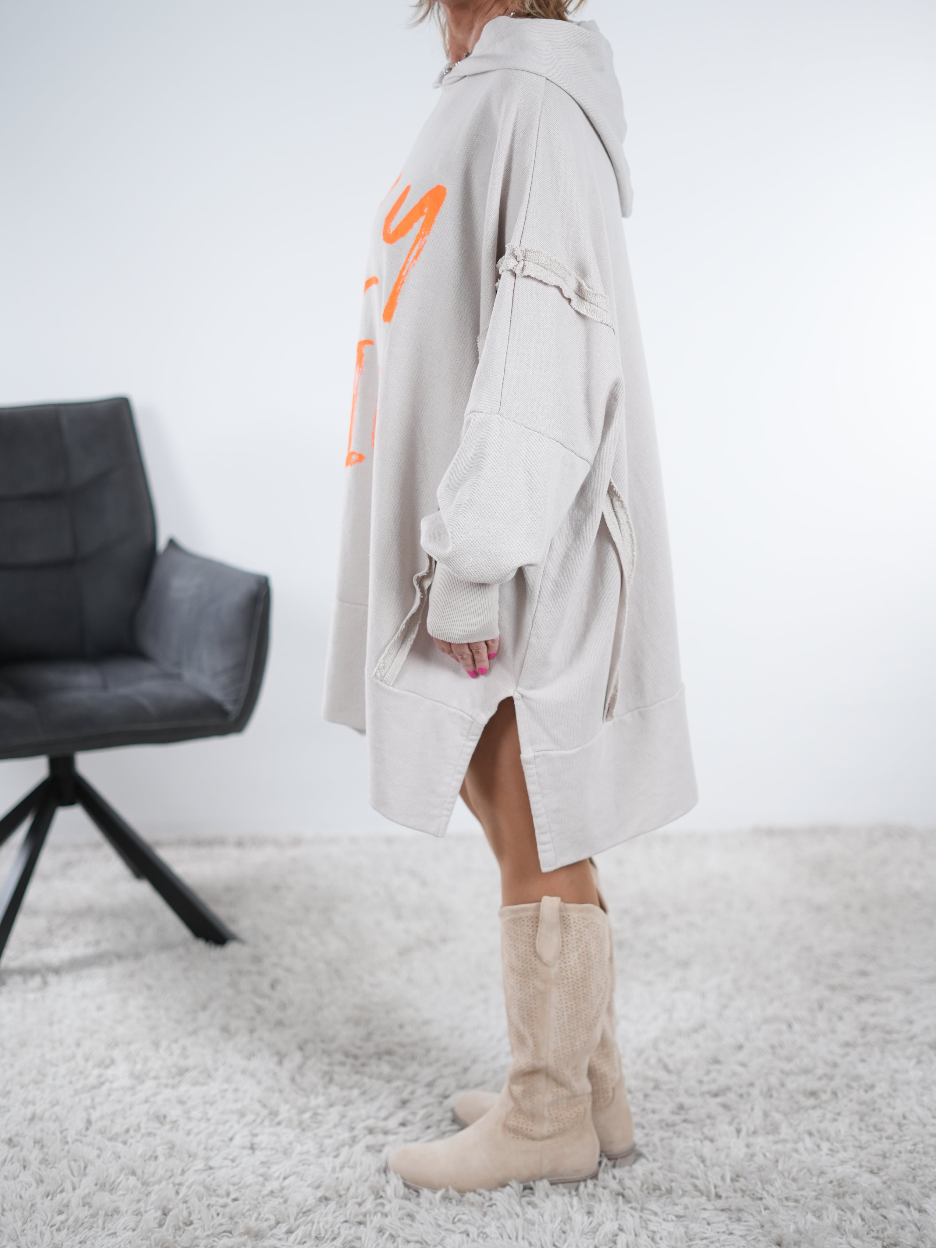 oversized Tunika mit Kapuze