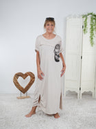 oversized Kleid mit großem Skull Print