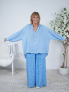 Piratenbluse aus Leinen