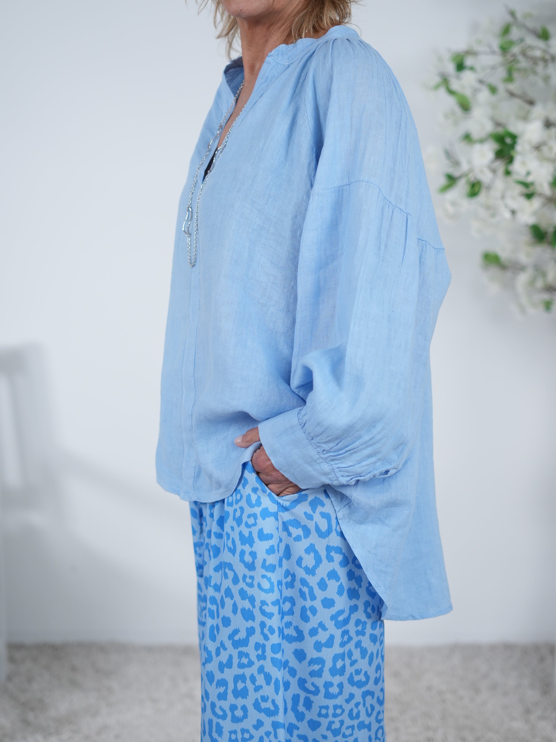 Piratenbluse aus Leinen