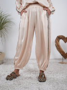 Pumphose im Satin Look Creme